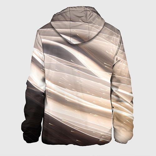 Мужская куртка Абстрактные волны и огни бесконечности / 3D-Черный – фото 2