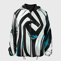 Куртка с капюшоном мужская Цифровой окрас зебры, цвет: 3D-черный