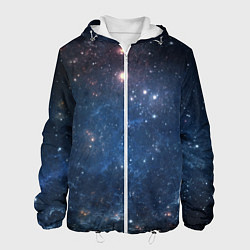 Куртка с капюшоном мужская Молчаливый космос, цвет: 3D-белый