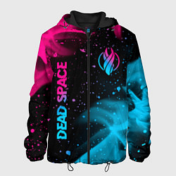 Мужская куртка Dead Space - neon gradient: символ и надпись верти
