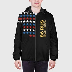 Куртка с капюшоном мужская 86 RUS ХМАО Югра, цвет: 3D-черный — фото 2