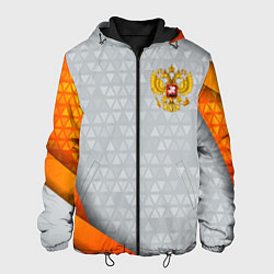 Куртка с капюшоном мужская Orange & silver Russia, цвет: 3D-черный