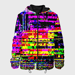 Мужская куртка Яркий пиксельный красочный глитч