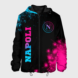 Куртка с капюшоном мужская Napoli - neon gradient: надпись, символ, цвет: 3D-черный