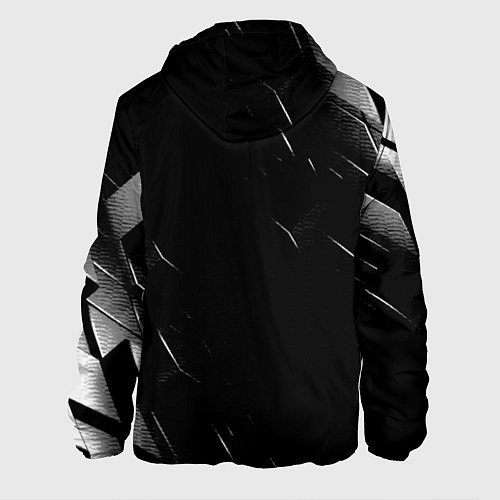 Мужская куртка Тесла - Черная абстракция / 3D-Черный – фото 2
