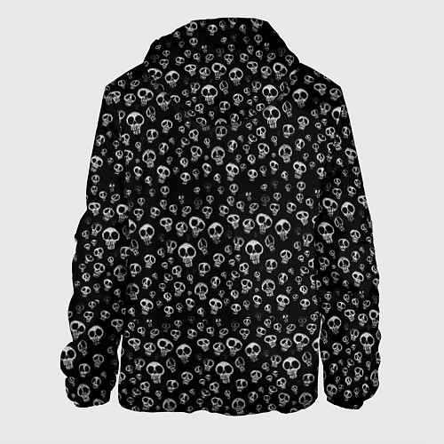 Мужская куртка Черепки - покарябанные / 3D-Черный – фото 2