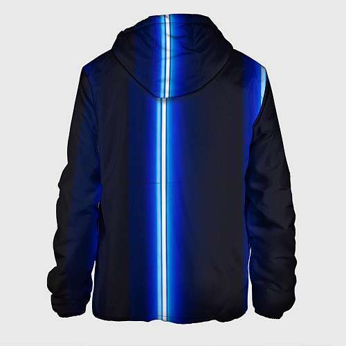 Мужская куртка Неоновое синее свечение / 3D-Черный – фото 2