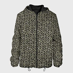 Куртка с капюшоном мужская Русская кольчуга, цвет: 3D-черный