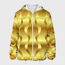 Куртка с капюшоном мужская Золото абстрактная графика, цвет: 3D-белый