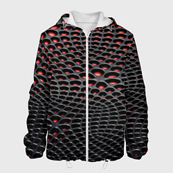 Куртка с капюшоном мужская Imitation snake skin - pattern, цвет: 3D-белый