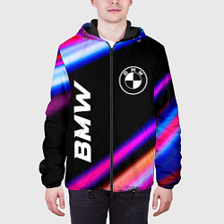 Куртка с капюшоном мужская BMW speed lights, цвет: 3D-черный — фото 2