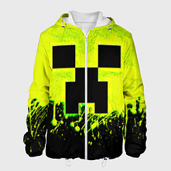 Куртка с капюшоном мужская Creeper neon, цвет: 3D-белый
