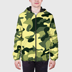 Куртка с капюшоном мужская Камуфляж милитари, цвет: 3D-черный — фото 2