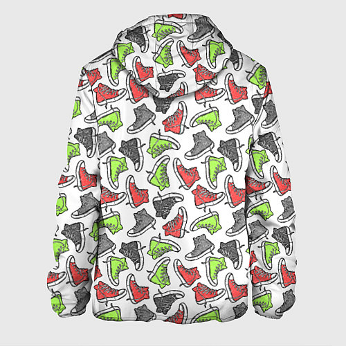 Мужская куртка Кеды разноцветные поп арт / 3D-Черный – фото 2