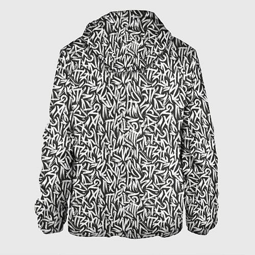 Мужская куртка Надпись краской / 3D-Черный – фото 2