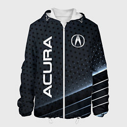 Куртка с капюшоном мужская Acura карбон, цвет: 3D-белый
