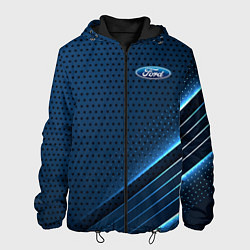 Куртка с капюшоном мужская Ford Абстракция карбон, цвет: 3D-черный
