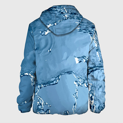 Мужская куртка Водные подтёки на стекле / 3D-Черный – фото 2