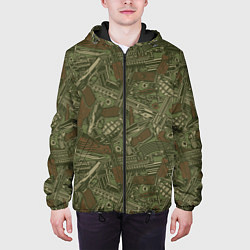 Куртка с капюшоном мужская Гора оружия, цвет: 3D-черный — фото 2