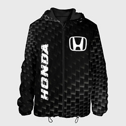 Куртка с капюшоном мужская Honda карбоновый фон, цвет: 3D-черный