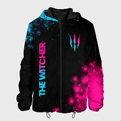 Мужская куртка The Witcher - neon gradient: надпись, символ