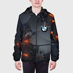 Куртка с капюшоном мужская BMW explosion, цвет: 3D-черный — фото 2