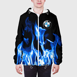 Куртка с капюшоном мужская BMW fire, цвет: 3D-белый — фото 2