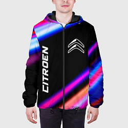 Куртка с капюшоном мужская Citroen speed lights, цвет: 3D-черный — фото 2