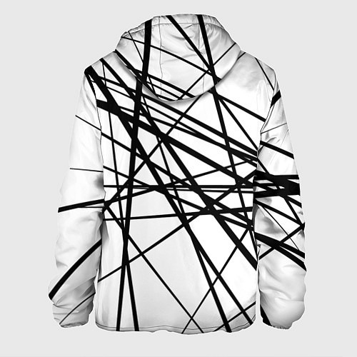 Мужская куртка Пересечение линий / 3D-Черный – фото 2
