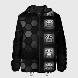 Куртка с капюшоном мужская Geometry Dash game, цвет: 3D-черный