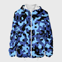 Куртка с капюшоном мужская Камуфляж Sky Blue, цвет: 3D-белый