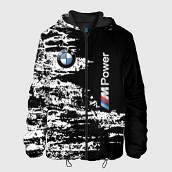 Куртка с капюшоном мужская BMW M Power - pattern, цвет: 3D-черный