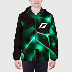 Куртка с капюшоном мужская Need for Speed разлом плит, цвет: 3D-черный — фото 2