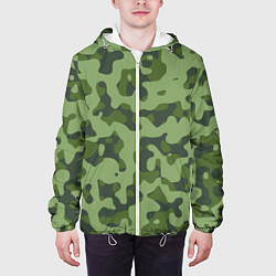 Куртка с капюшоном мужская Камуфляж ВСР-93 Флора - Арбуз, цвет: 3D-белый — фото 2