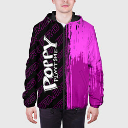 Куртка с капюшоном мужская Poppy Playtime pro gaming: по-вертикали, цвет: 3D-черный — фото 2