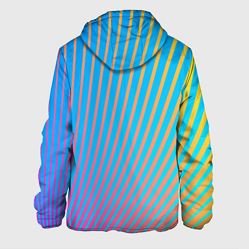 Мужская куртка Абстрактные линии / 3D-Черный – фото 2