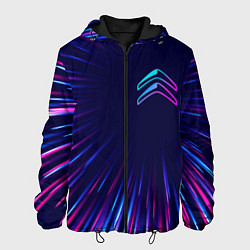 Куртка с капюшоном мужская Citroen neon speed lines, цвет: 3D-черный