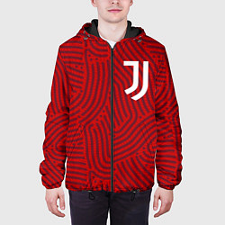 Куртка с капюшоном мужская Juventus отпечатки, цвет: 3D-черный — фото 2