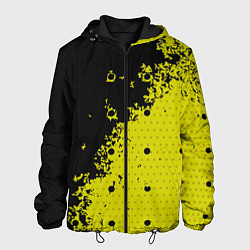Куртка с капюшоном мужская Black & Yellow, цвет: 3D-черный