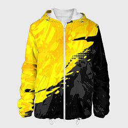 Куртка с капюшоном мужская Black and yellow, цвет: 3D-белый