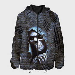 Куртка с капюшоном мужская Скелет, цвет: 3D-черный