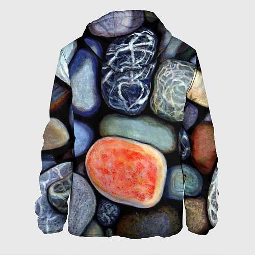 Мужская куртка Цветные камушки / 3D-Черный – фото 2