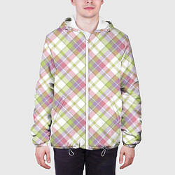 Куртка с капюшоном мужская Шотланская клетка, цвет: 3D-белый — фото 2