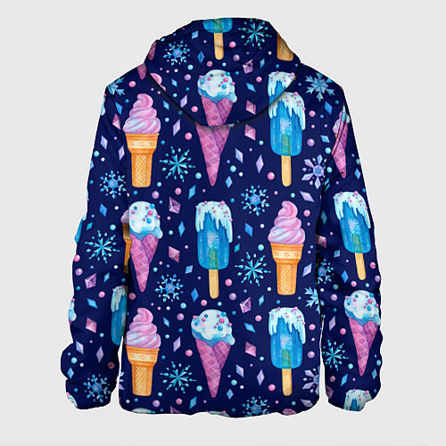 Мужская куртка Новогоднее мороженое / 3D-Черный – фото 2