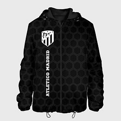 Куртка с капюшоном мужская Atletico Madrid sport на темном фоне: по-вертикали, цвет: 3D-черный