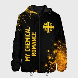 Куртка с капюшоном мужская My Chemical Romance - gold gradient: надпись, симв, цвет: 3D-черный