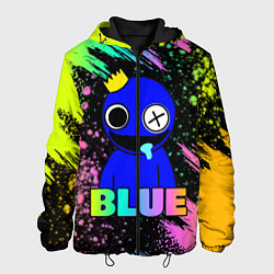 Куртка с капюшоном мужская Rainbow Friends - Blue, цвет: 3D-черный