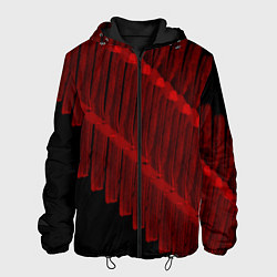 Куртка с капюшоном мужская Красный маркер, цвет: 3D-черный