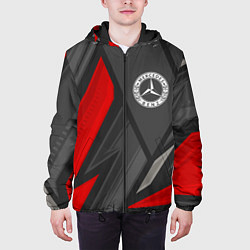 Куртка с капюшоном мужская Mercedes sports racing, цвет: 3D-черный — фото 2