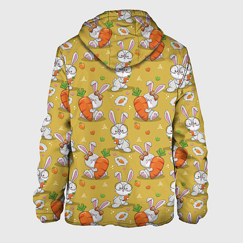 Мужская куртка Милый кролик с морковкой / 3D-Черный – фото 2